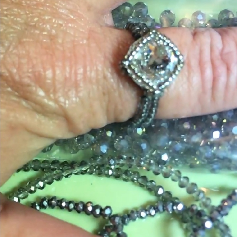 “Thunderstorm “ beaded Ring - Picture 4 of 7